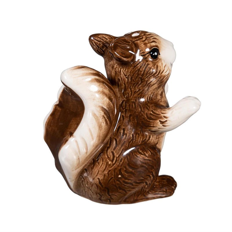 Woodland Storybook Salt & Pepper Shakers Ceramic Squirrel with Acorn, Set of 2