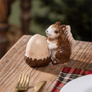 Woodland Storybook Salt & Pepper Shakers Ceramic Squirrel with Acorn, Set of 2