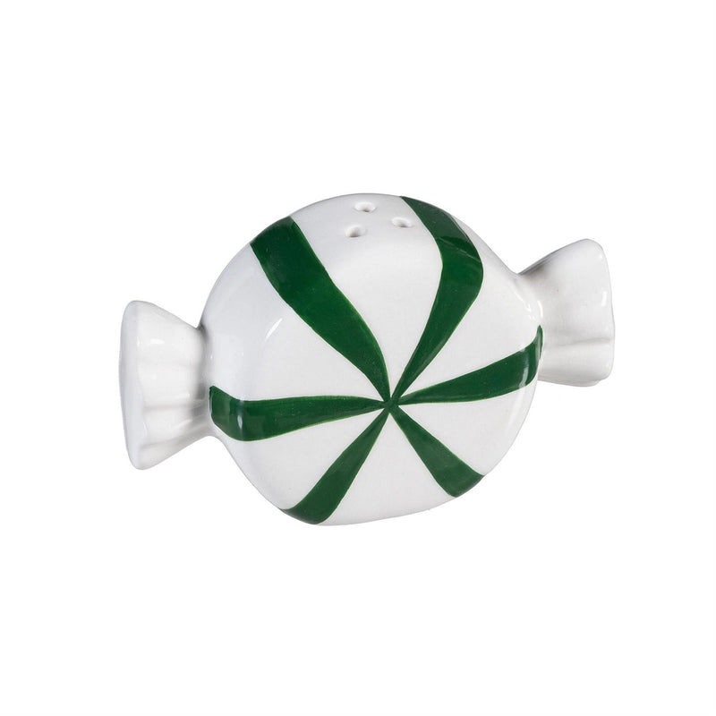 Baking Spirits Bright Salt & Pepper Shakers Ceramic Peppermint Candy, Set