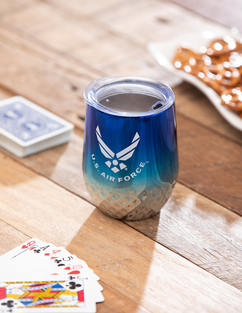 US Air Force, Electroplated Stainless Steel Stemless Cup, 12oz,3ssh5064w