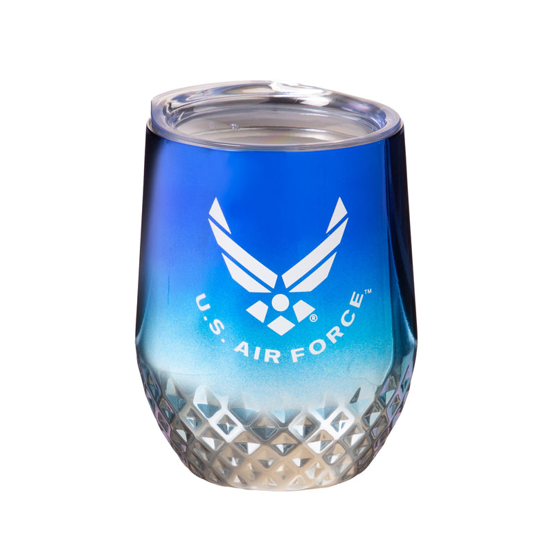 US Air Force, Electroplated Stainless Steel Stemless Cup, 12oz,3ssh5064w
