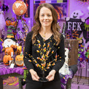 Halloween Candy Corn Artificial Stem Table Decor with Base,3sy119