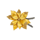 Glittered Velvet Flower Clips,3sy161