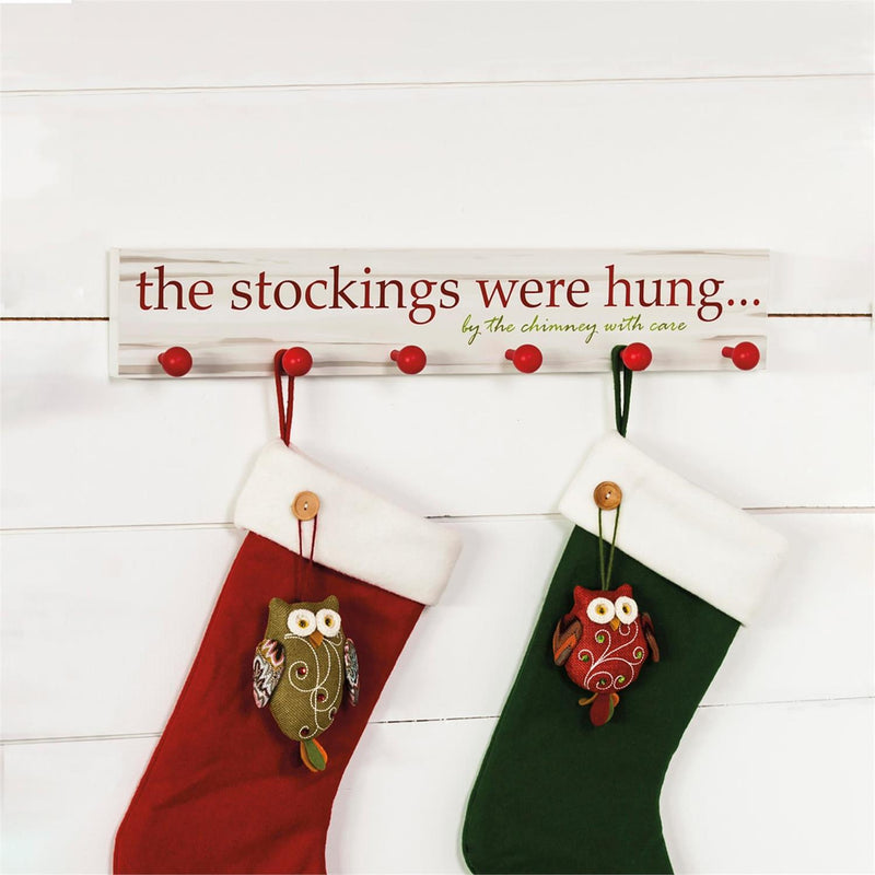 The stockings were hung... Wooden Mantel Sign