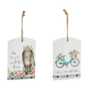 Wooden Wall Decor, 2 Asst: Bicycle, Rabbit,3wp809