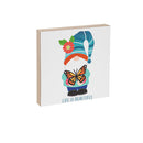 10" H x 10" L Indoor Square Wood Gnome Wall Décor