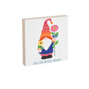 10" H x 10" L Indoor Square Wood Gnome Wall Décor