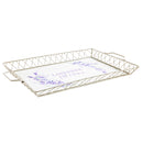 21" Tray with Metal Wire Border, Lavender Fields,3wtm9862