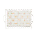 21" Tray with Metal Wire Border, Birds in Blooms,3wtm9863