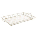 21" Tray with Metal Wire Border, Birds in Blooms,3wtm9863