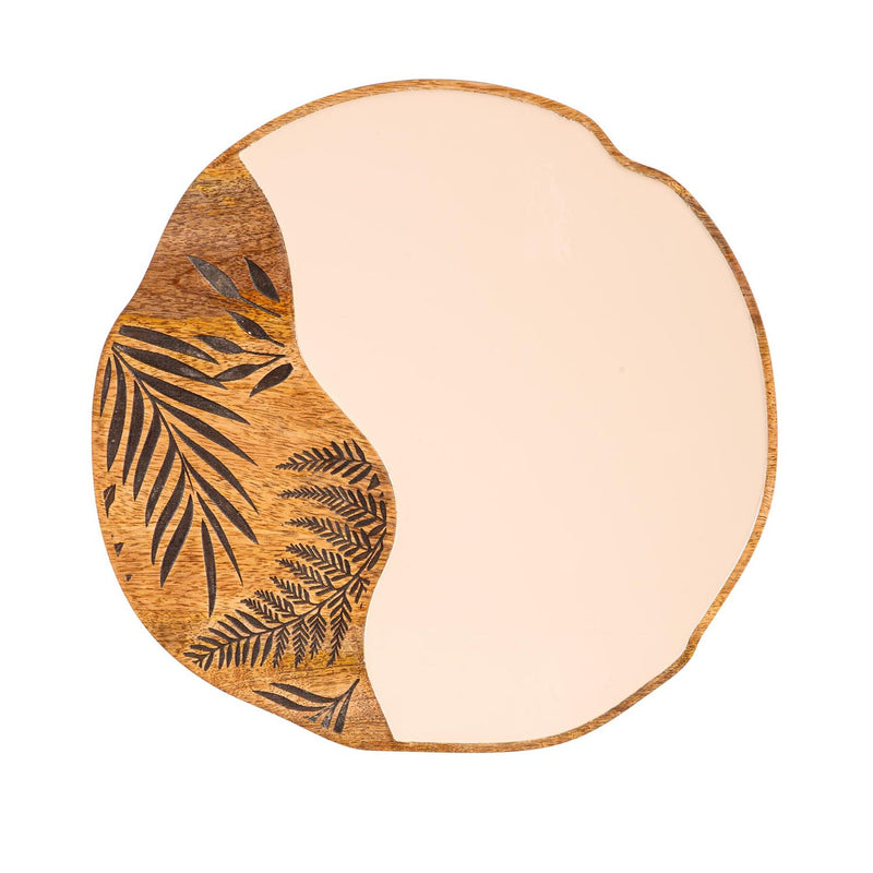 13" Wooden Enamel and Laser Etched Serving Board