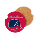 Atlanta Braves Car Coaster Set, 2pc