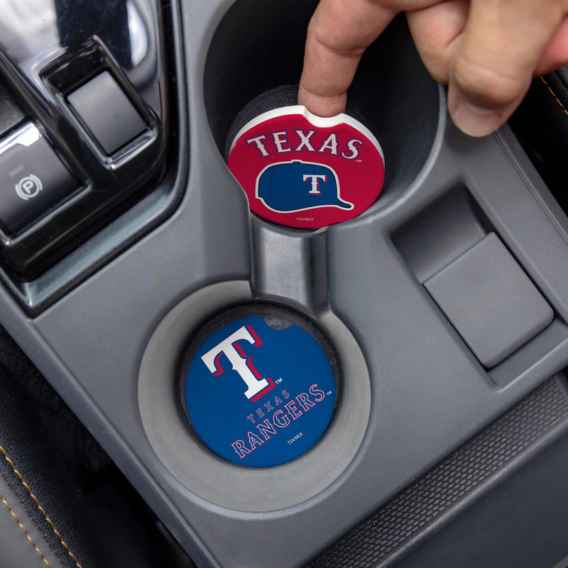 Texas Rangers Car Coaster Set, 2pc