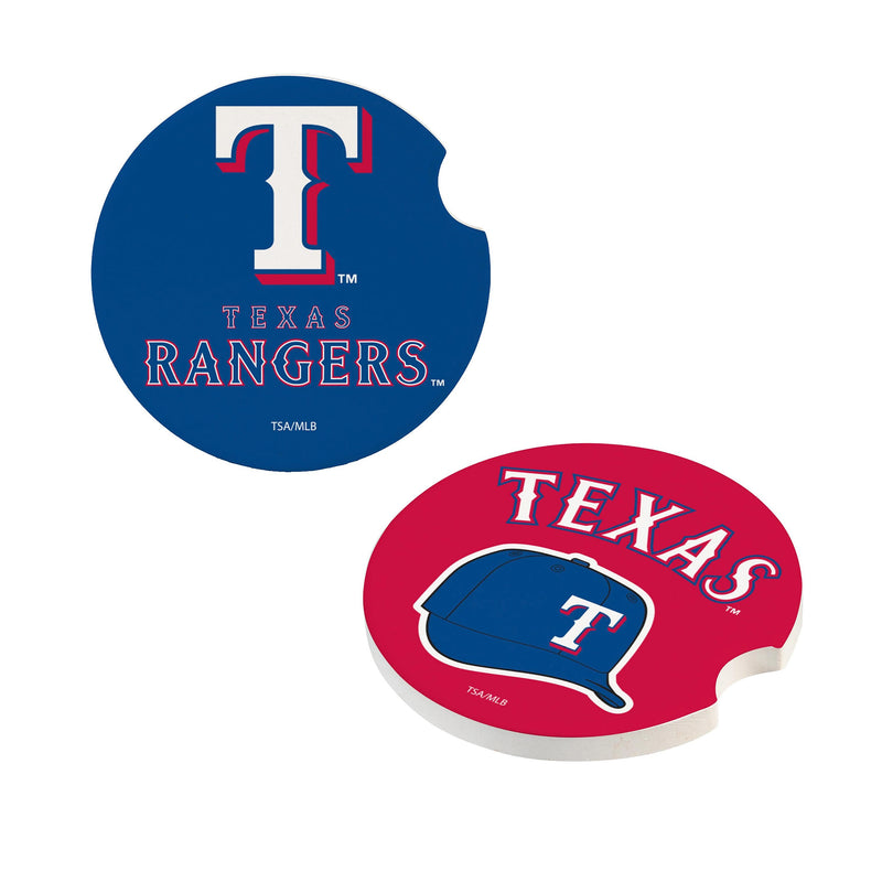 Texas Rangers Car Coaster Set, 2pc