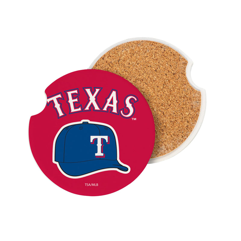 Texas Rangers Car Coaster Set, 2pc