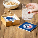 Toronto Blue Jays Ceramic Coasters Set, 4pcs with Wood Caddy