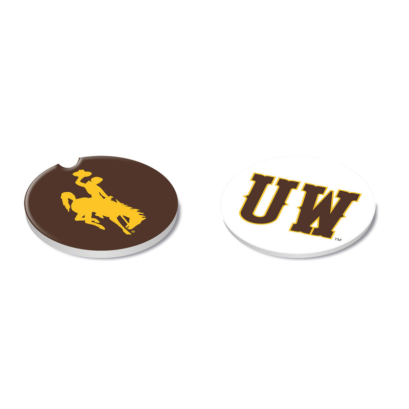 University of Wyoming Car Coaster Set, 2pc