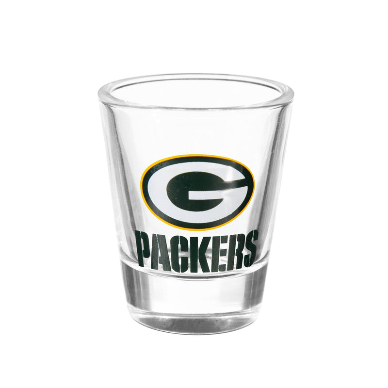 Green Bay Packers 4-Piece Ceramic and Glass 2oz. Cup Set