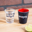 New England Patriots 4-Piece Ceramic and Glass 2oz. Cup Set
