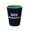 Seattle Seahawks 4-Piece Ceramic and Glass 2oz. Cup Set