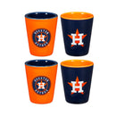 Houston Astros 4-Piece Ceramic 2oz. Cup Set