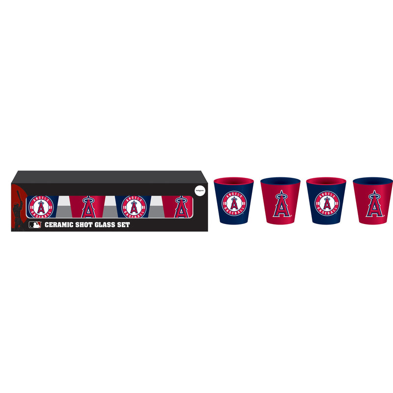 Los Angeles Angels 4-Piece Ceramic 2oz. Cup Set