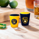 Milwaukee Brewers 4-Piece Ceramic 2oz. Cup Set