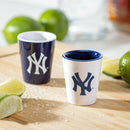 New York Yankees 4-Piece Ceramic 2oz. Cup Set