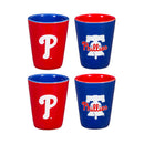 Philadelphia Phillies 4-Piece Ceramic 2oz. Cup Set