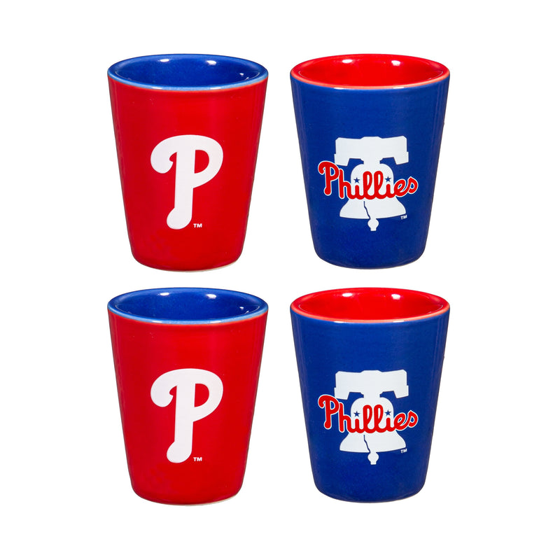 Philadelphia Phillies 4-Piece Ceramic 2oz. Cup Set