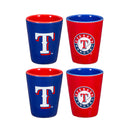 Texas Rangers 4-Piece Ceramic 2oz. Cup Set