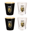 Vegas Golden Knights 4-Piece Ceramic and Glass 2oz. Cup Set