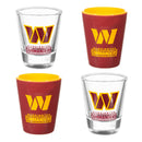 Washington Commanders 4-Piece Ceramic and Glass 2oz. Cup Set