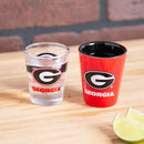 University of Georgia 4-Piece Ceramic and Glass 2oz. Cup Set