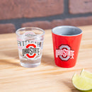 Ohio State University 4-Piece Ceramic and Glass 2oz. Cup Set