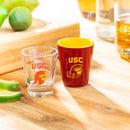 University of Southern California 4-Piece Ceramic and Glass 2oz. Cup Set