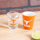 University of Texas 4-Piece Ceramic and Glass 2oz. Cup Set