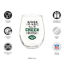 New York Jets, 17oz Boxed Stemless Wine