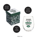 New York Jets, 17oz Boxed Stemless Wine