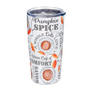 Pumpkin Spice Double Wall Stainless Steel Tumbler, 20oz, Gift Box