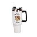 Let's Talk Turkey Canyon Cup, Double Wall Stainless Steel w/ Straw, 40oz, Gift Box