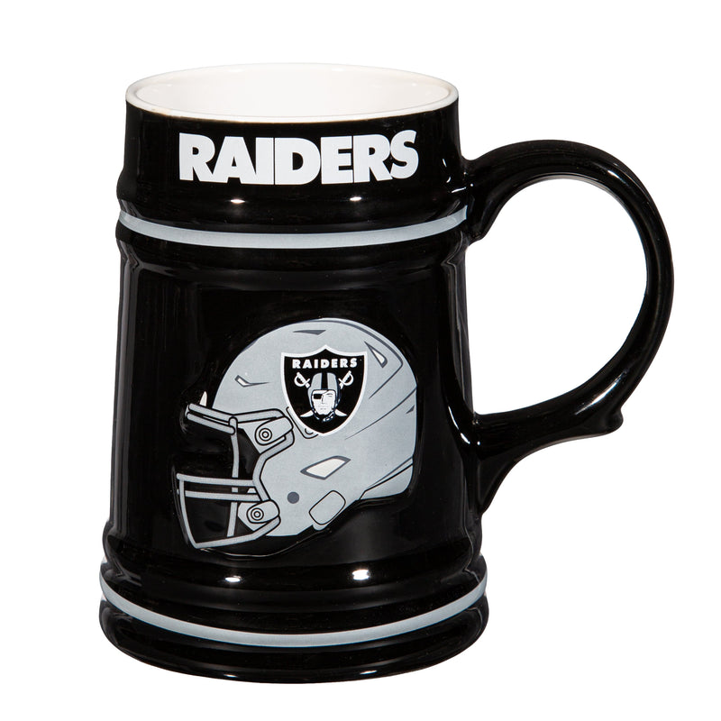 Las Vegas Raiders Ceramic Stein Cup, 24oz