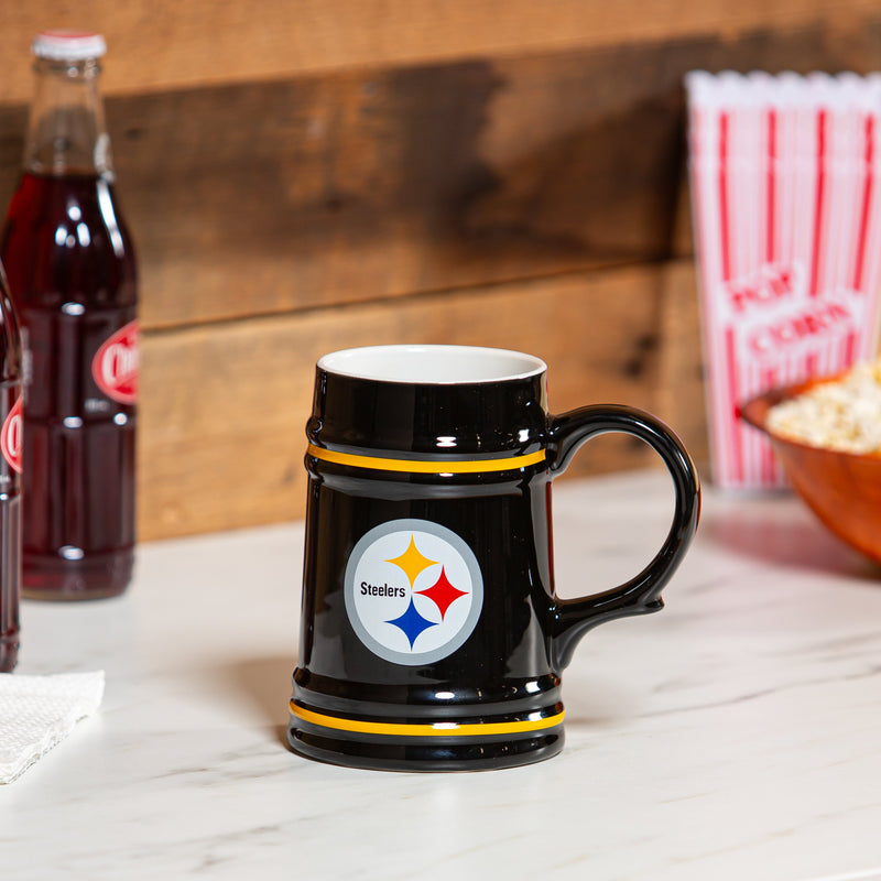 Pittsburgh Steelers Ceramic Stein Cup, 24oz