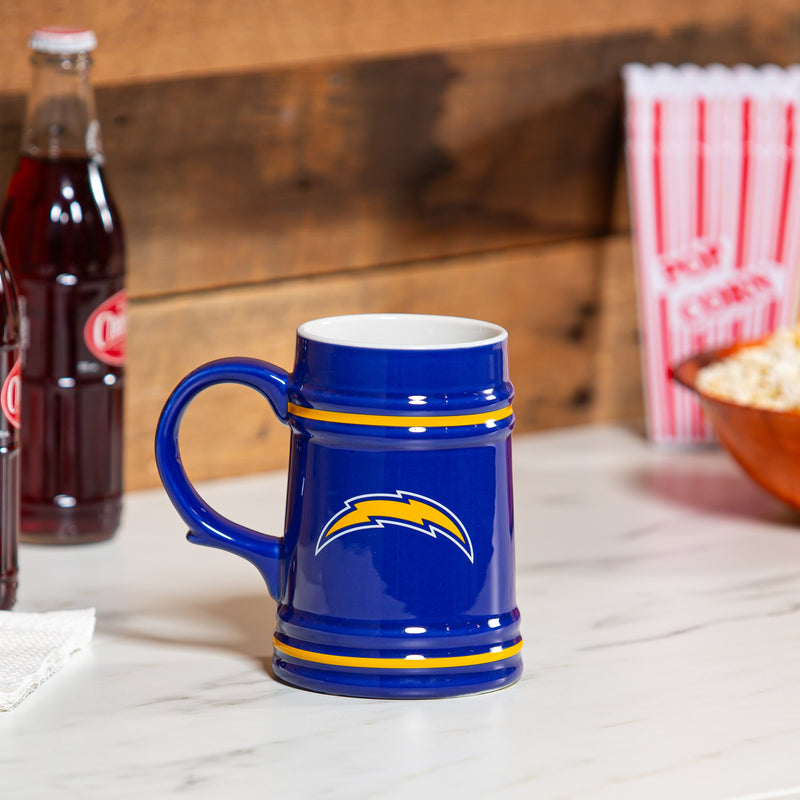 Los Angeles Chargers Ceramic Stein Cup, 24oz