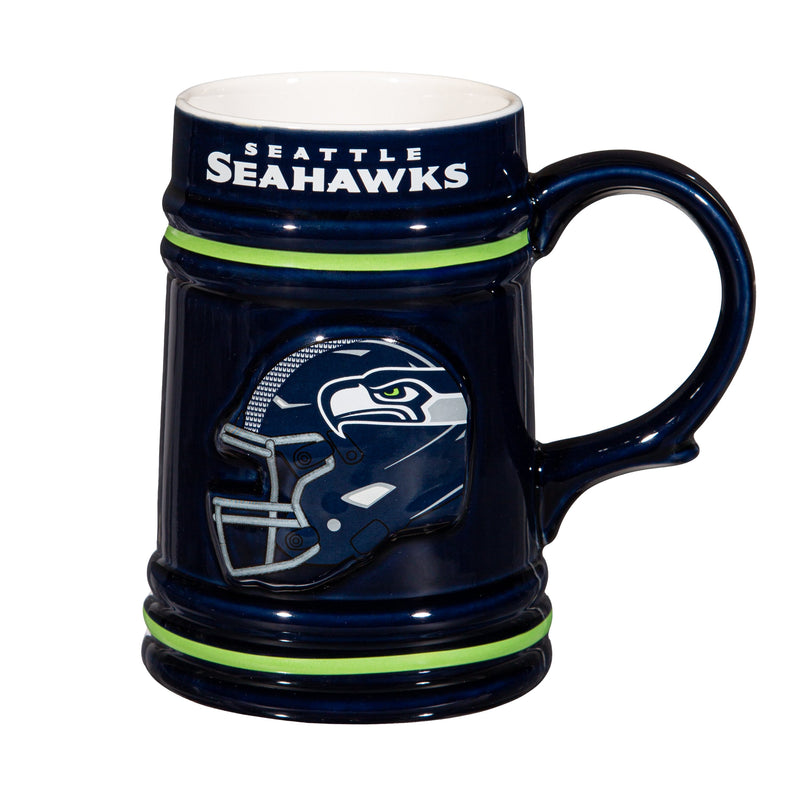 Seattle Seahawks Ceramic Stein Cup, 24oz