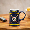 Milwaukee Brewers Ceramic Stein Cup, 24oz