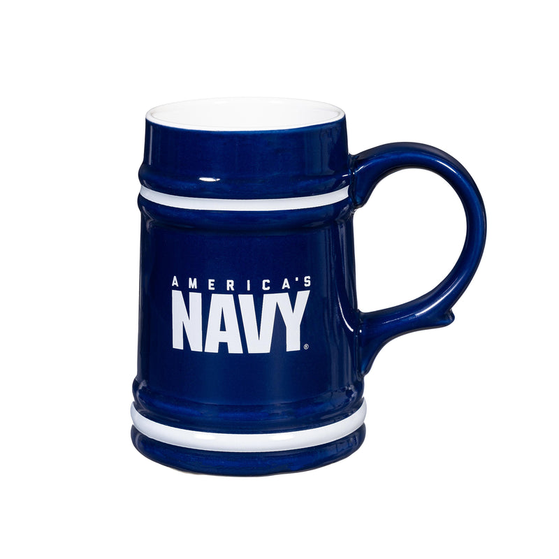 US Navy Ceramic Stein Cup, 24oz