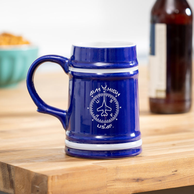 US Air Force Ceramic Stein Cup, 24oz