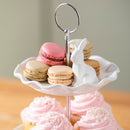 Ceramic and Metal Three Tiered Server