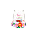 17 oz Wine Glass with Coaster, Mom, Woman, Myth Legend